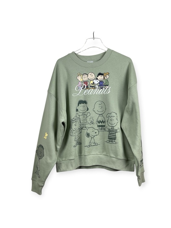 Peanuts Tops - Peanuts Characters Green Sweatshirt Women’s Size M NWT